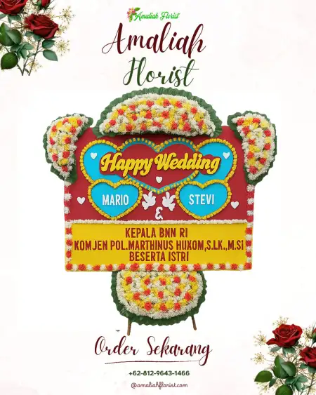 Papan Bunga Pernikahan Sidohasri